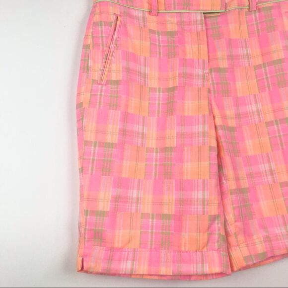 Lady Hagen Vibrant Pink Plaid Bermuda Shorts - Picture 3 of 13